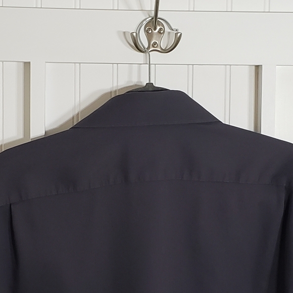 Claiborne Dress Shirt Wrinkle Free Fitted Long Sleeve Charcoal 17 1/2 XL - Picture 9 of 13